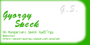 gyorgy speck business card